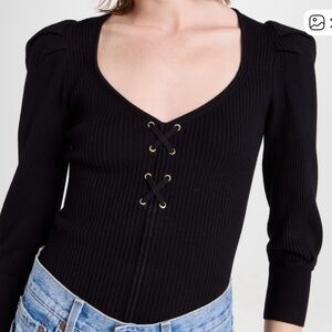 Ba&sh sweater with lace up detail